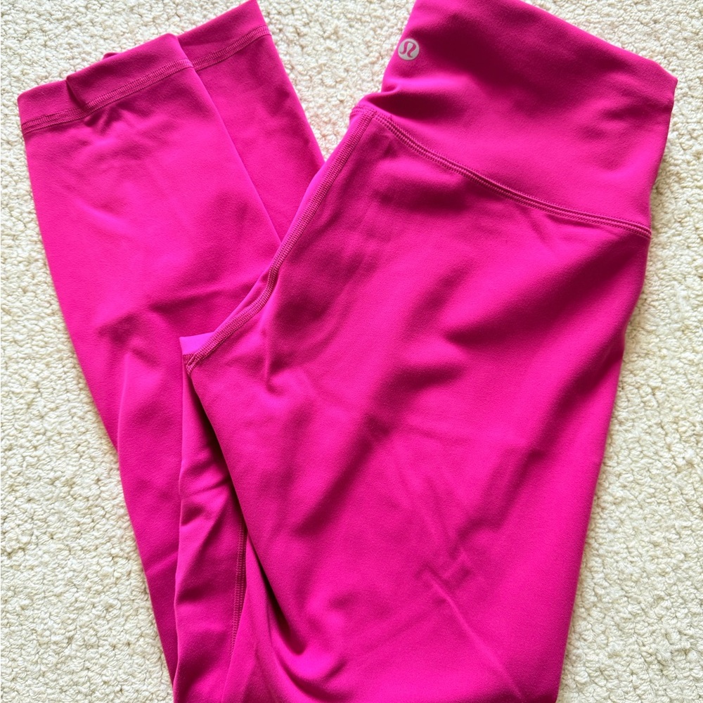 lululemon athletica Wunder Train High-Waisted Leggings in Fuscia